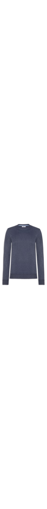 Suéter Masculino Tricot Gola Redonda Básico - Azul