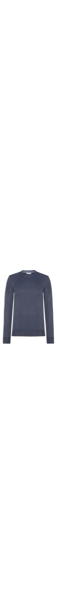 Suéter Masculino Tricot Gola Redonda Básico - Azul