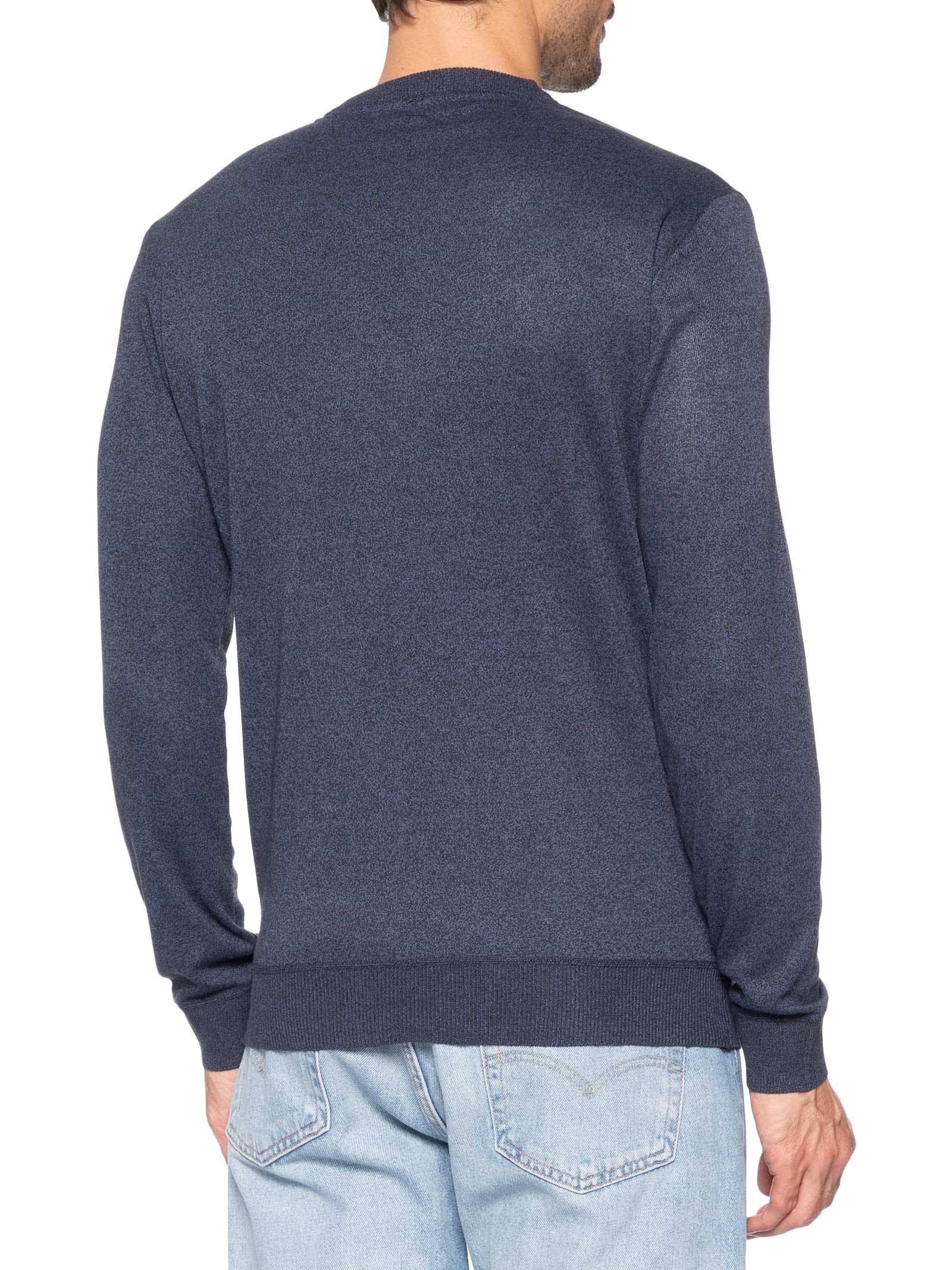 Suéter Masculino Tricot Gola Redonda Básico Azul Basiq Men