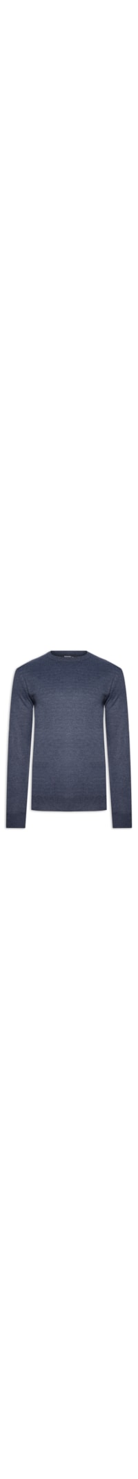 Suéter Masculino Tricot Gola Redonda Básico - Cinza