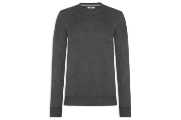 Suéter Masculino Tricot Gola Redonda Básico - Preto