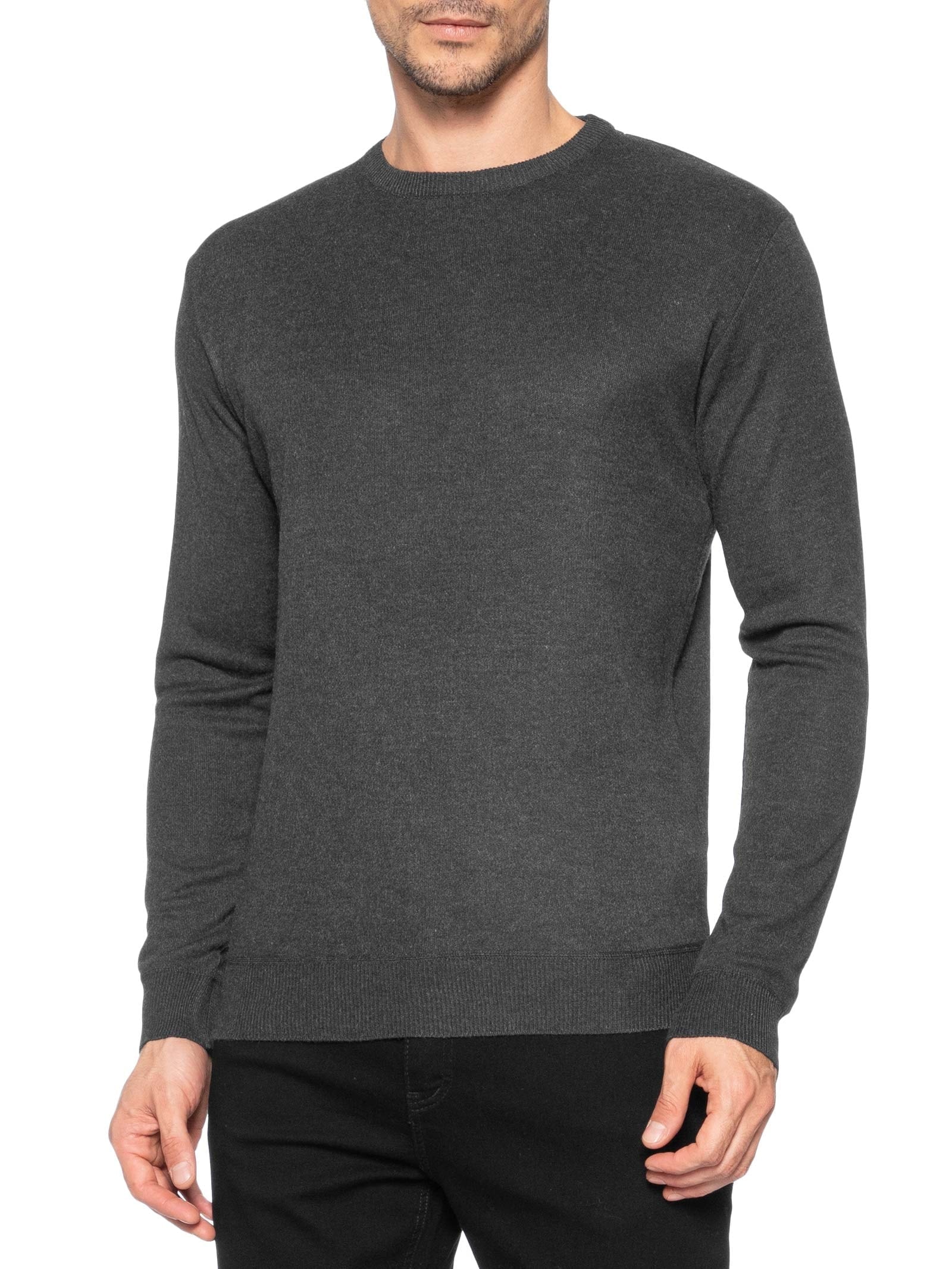 Suéter Masculino Tricot Gola Redonda Básico Preto Basiq Men
