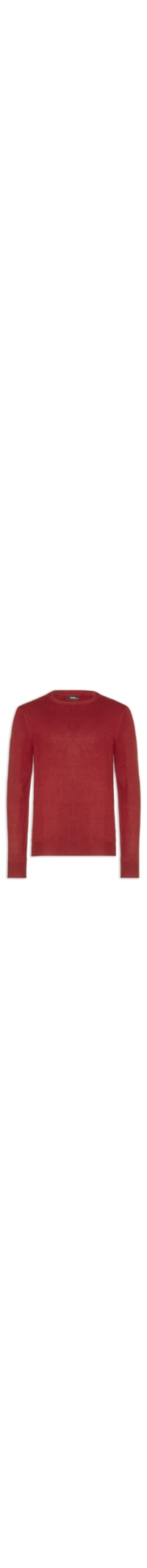 Suéter Masculino Tricot Gola Redonda Básico - Vermelho