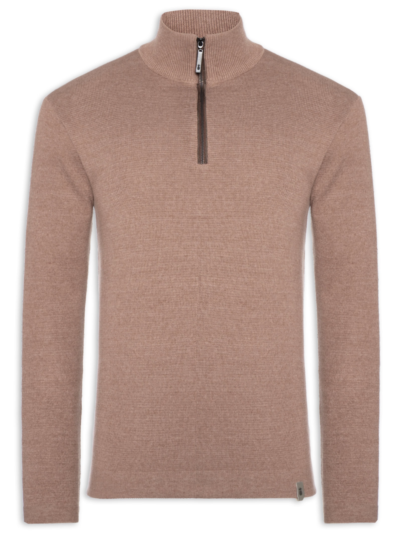 Suéter Masculino Tricot Half Zíper Laranja Pineapple