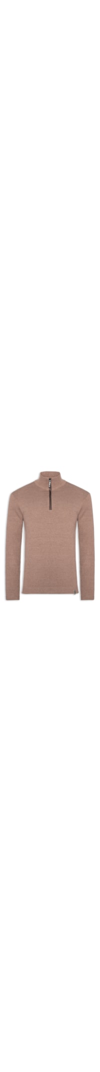 Suéter Masculino Tricot Half Zíper - Laranja