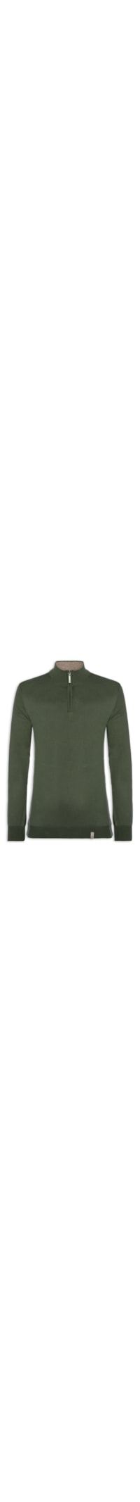 Suéter Masculino Tricot Half Zíper - Verde