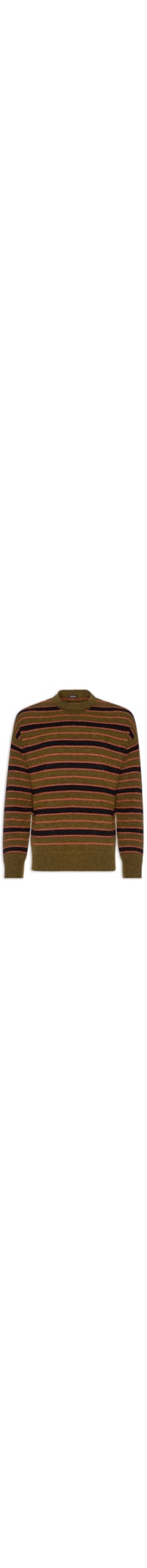 Suéter Masculino Tricot Listrado - Marrom