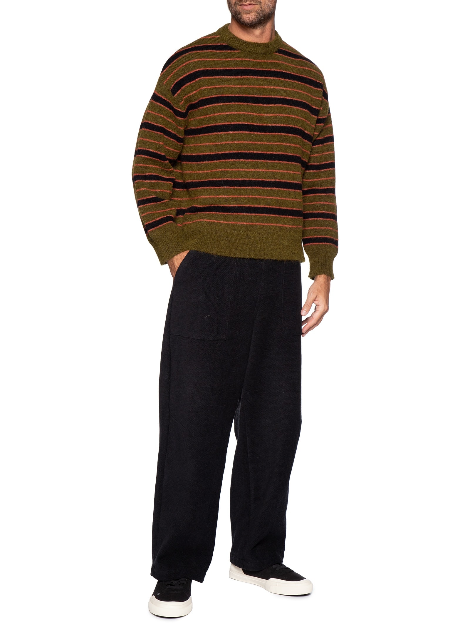 Suéter Masculino Tricot Listrado – Marrom Osklen