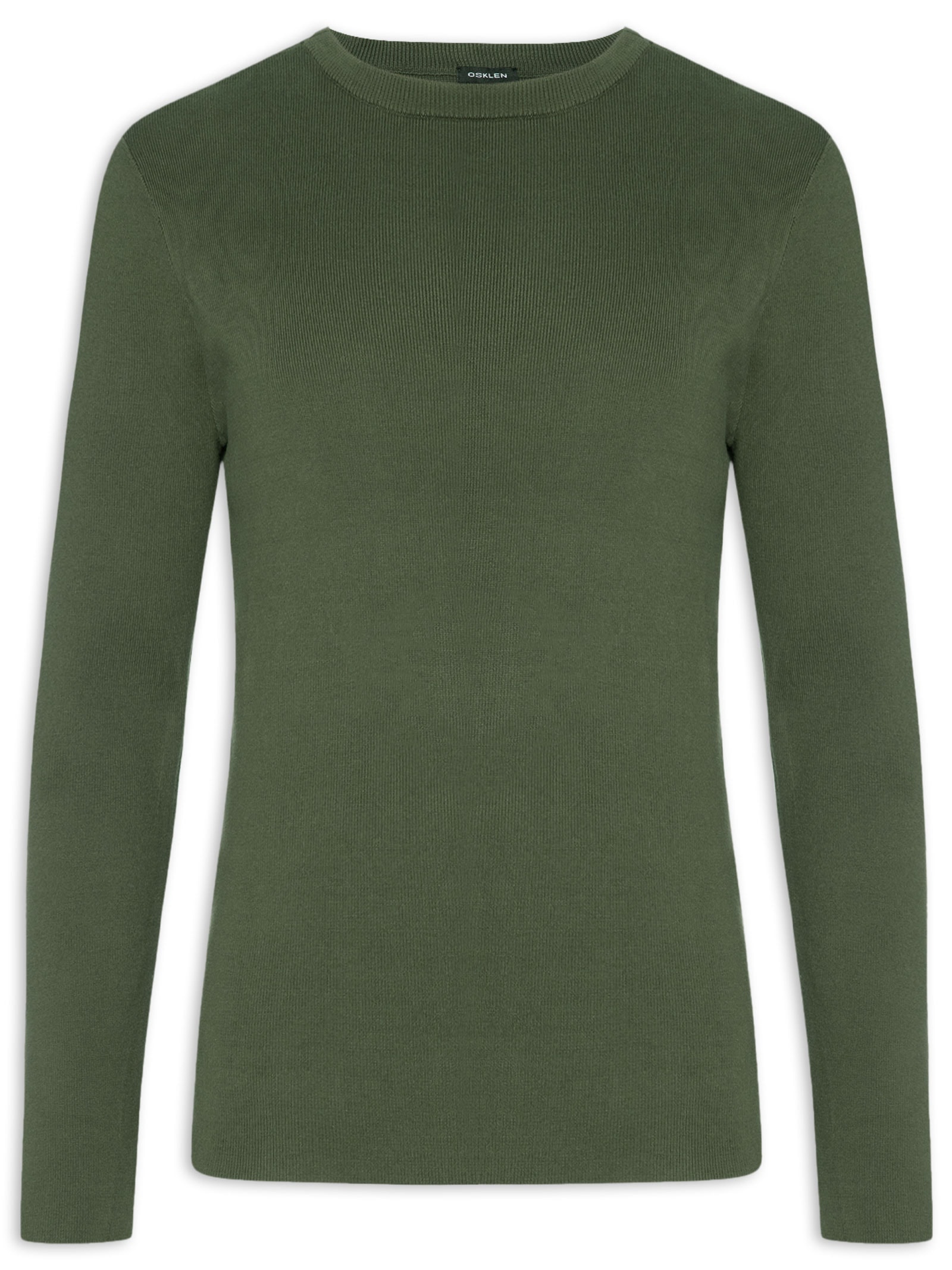 Suéter Masculino Tricot Manga Longa Over Solid Cotton Verde Osklen