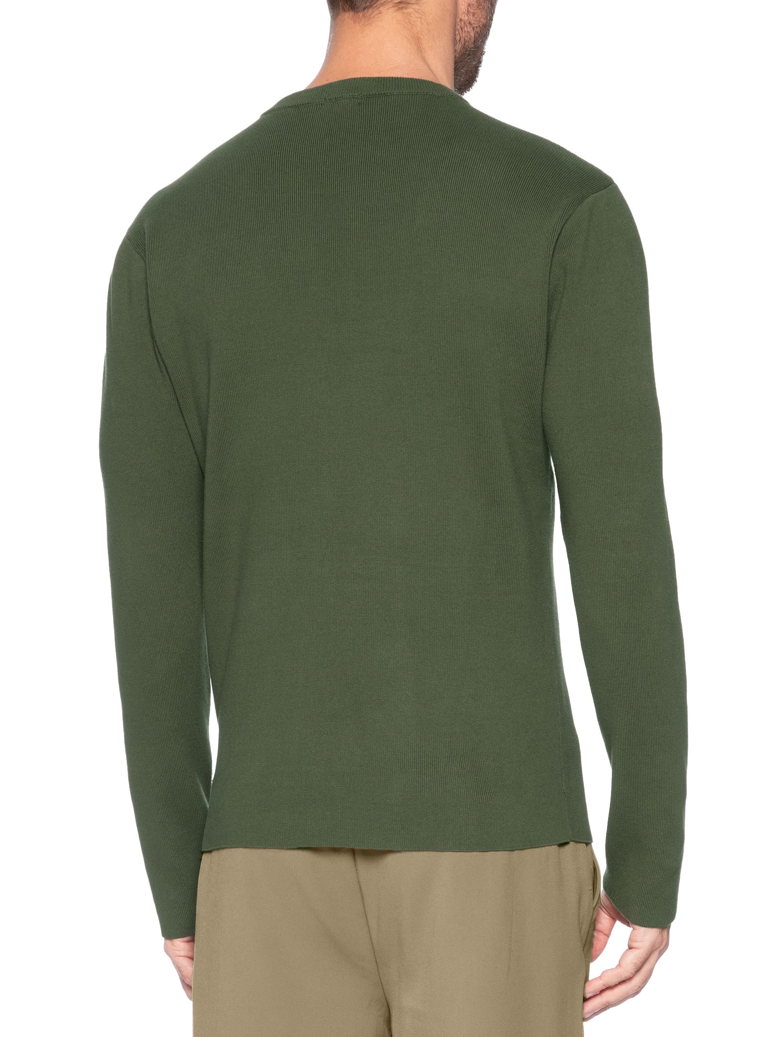 Suéter Masculino Tricot Manga Longa Over Solid Cotton Verde Osklen