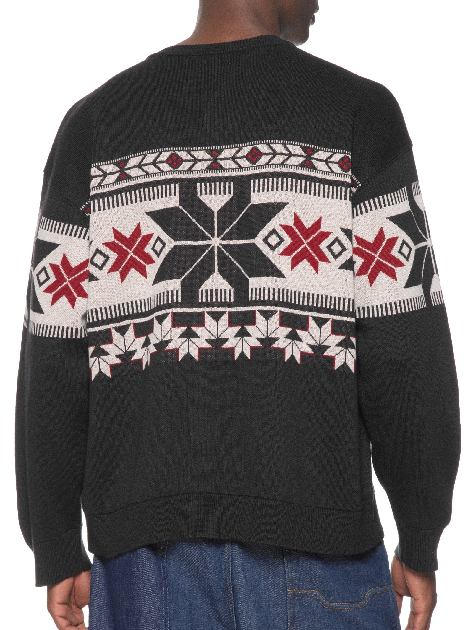 Osklen - Suéter Masculino Tricot Over Cristal Manga Longa - Preto