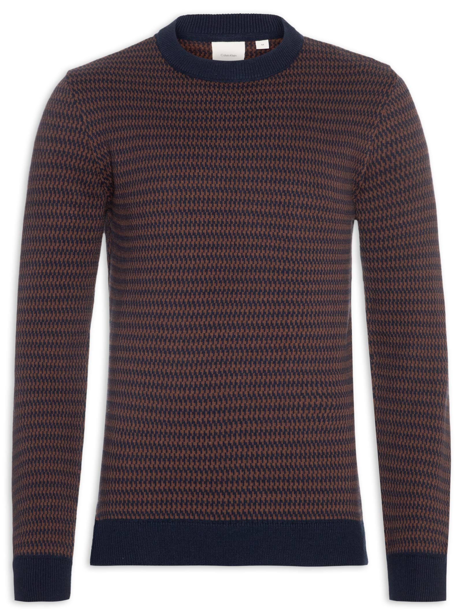 Suéter Masculino Tricot Pied De Poule Azul Calvin Klein - White Label