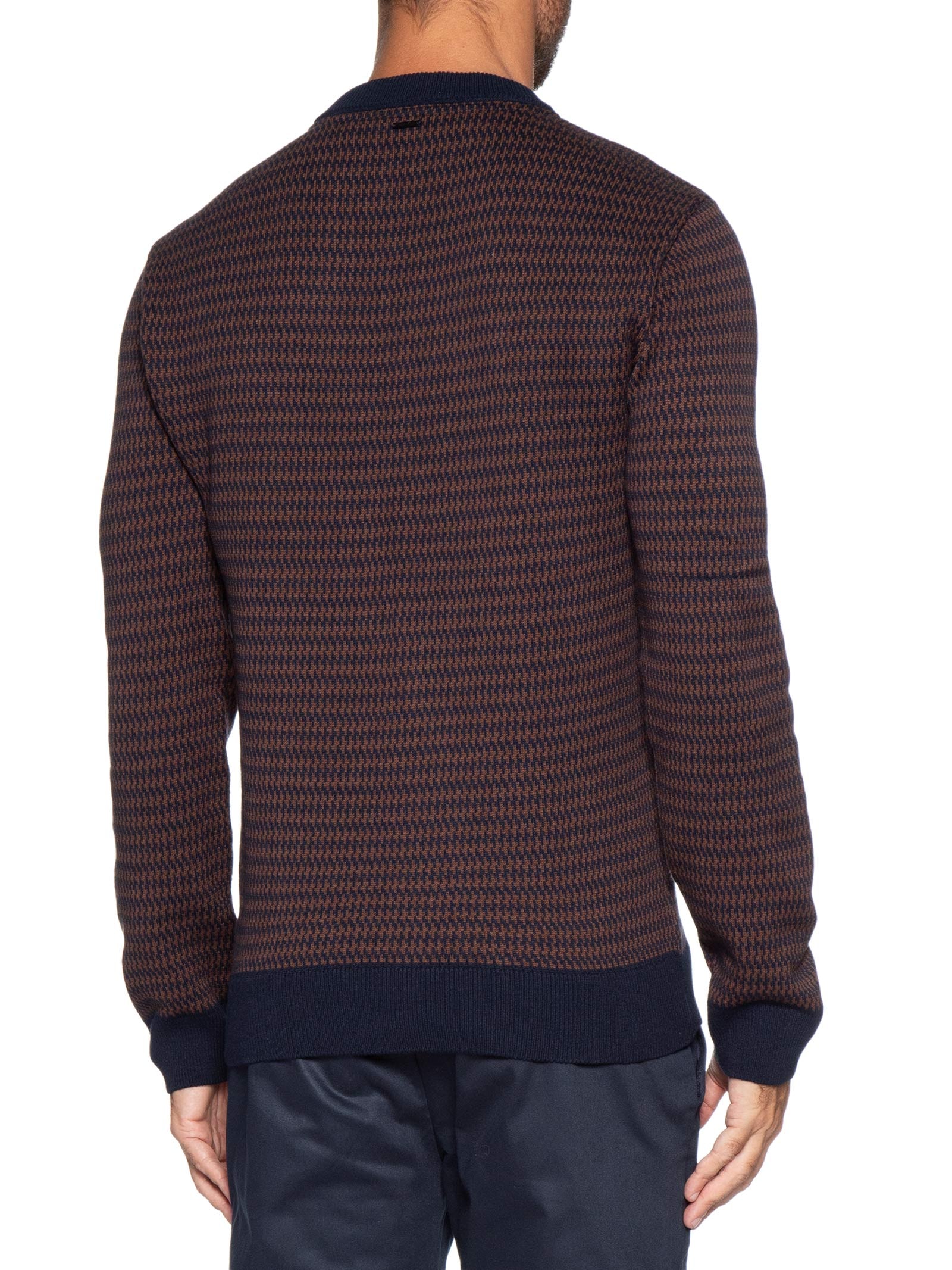 Suéter Masculino Tricot Pied De Poule Azul Calvin Klein - White Label