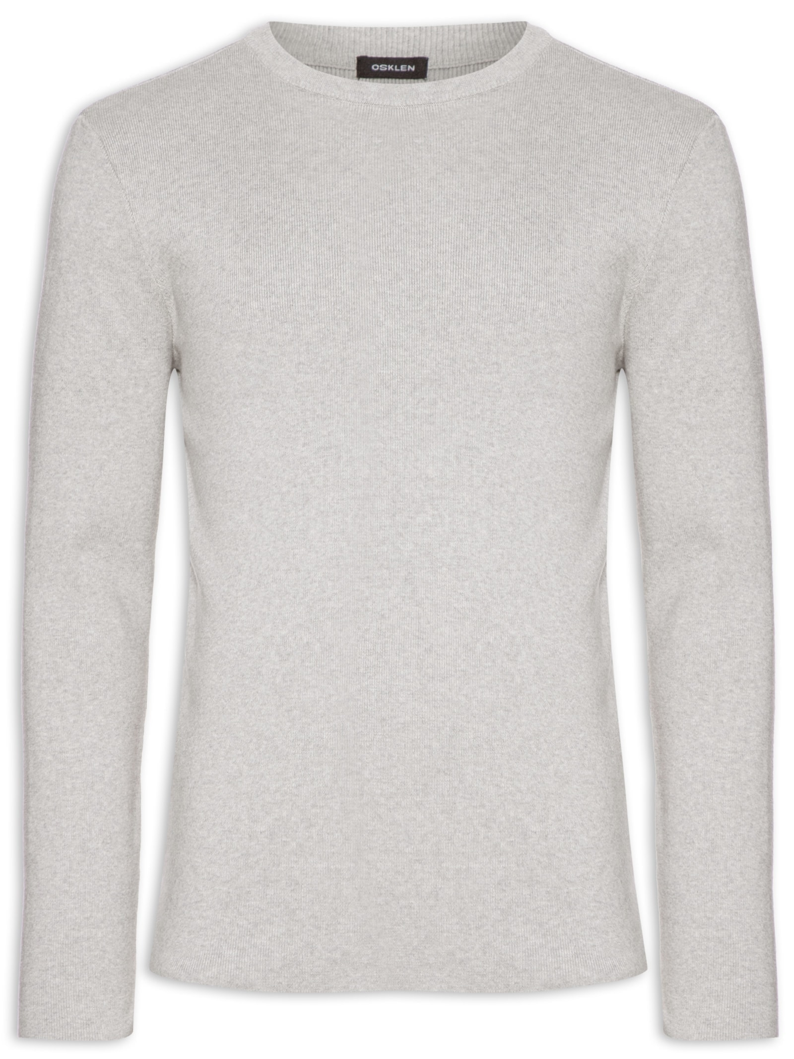 Suéter Masculino Tricot Solid Cotton Cinza Osklen