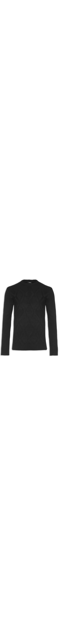 Suéter Masculino Tricot Textura - Preto