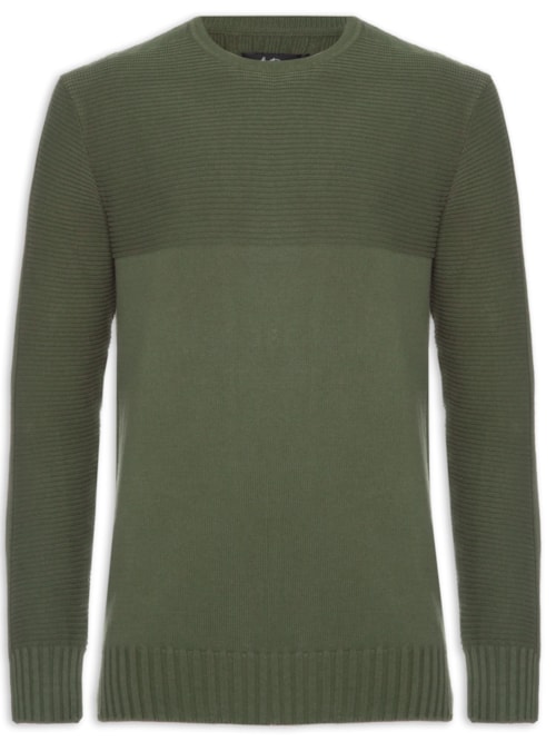 Suéter Masculino Tricot Texturas – Verde