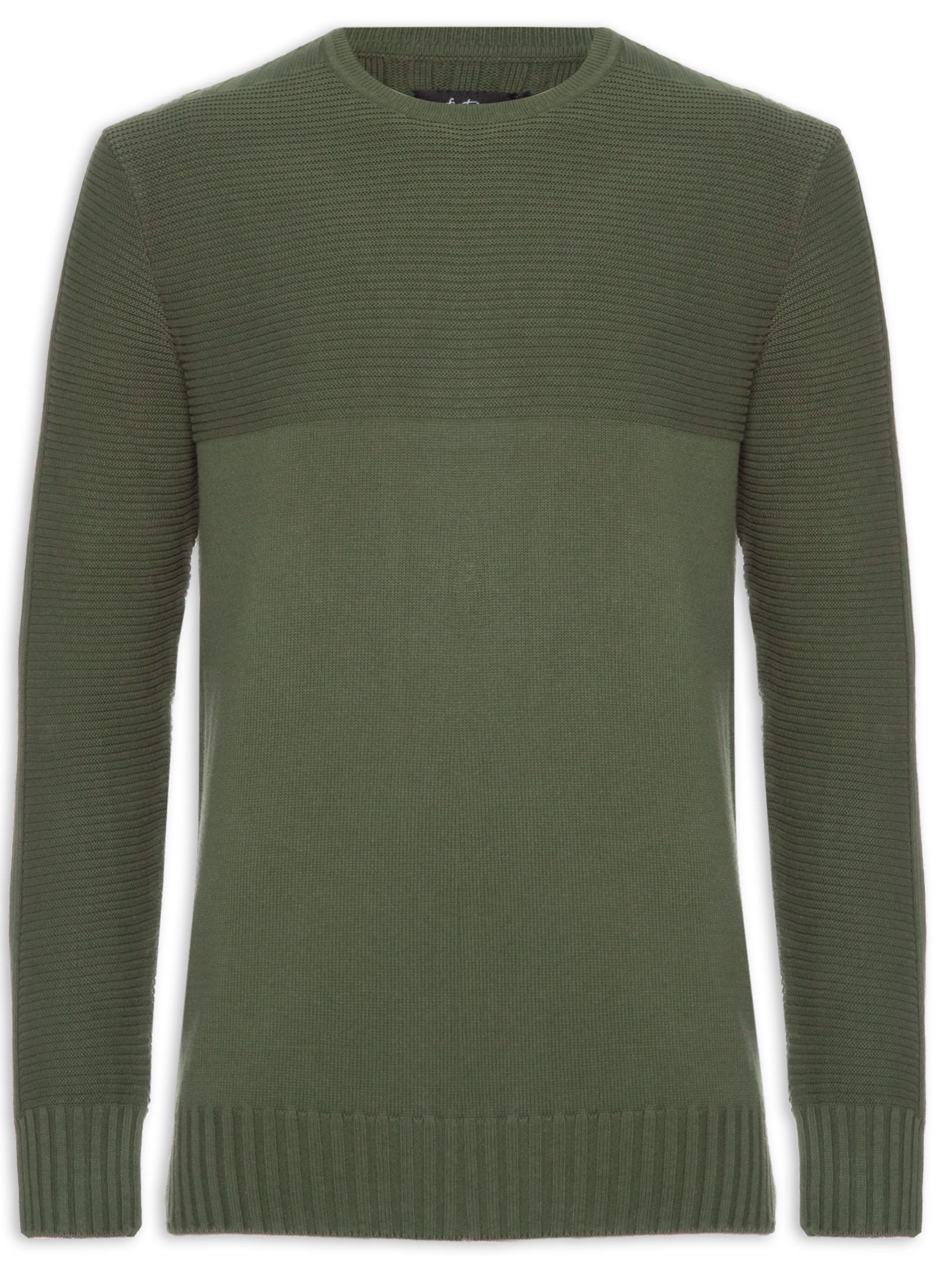 Suéter Masculino Tricot Texturas Verde Foxton