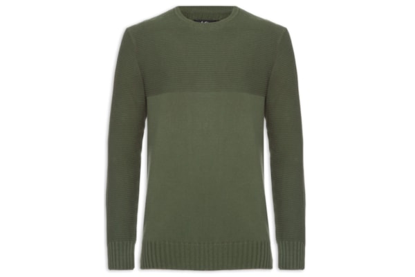 Suéter Masculino Tricot Texturas - Verde
