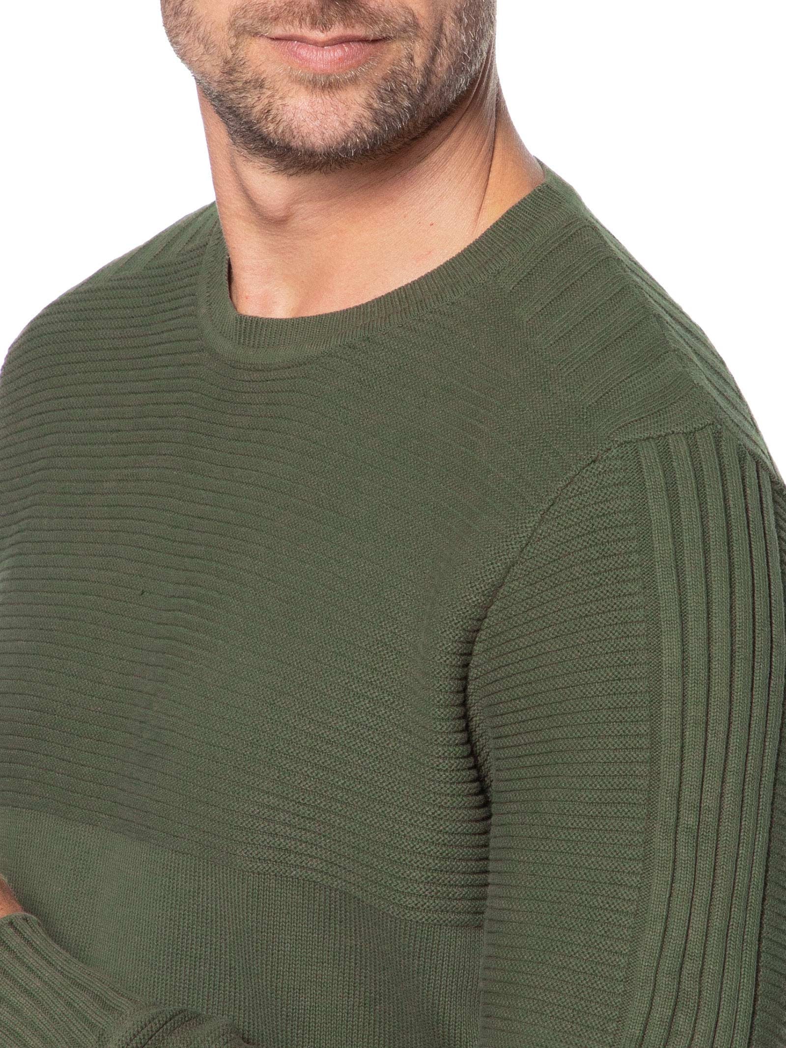 Suéter Masculino Tricot Texturas Verde Foxton