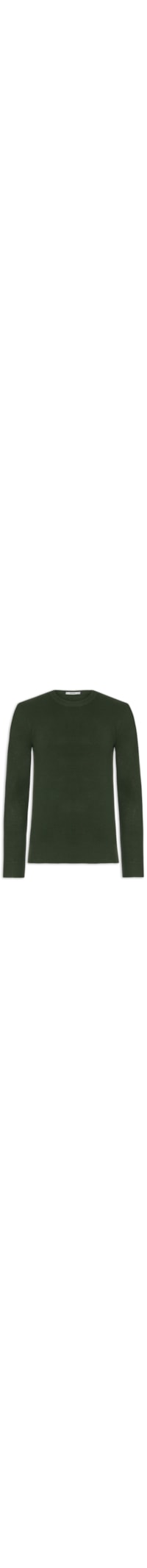 Suéter Masculino Tricot Texturizado Gola Redonda - Verde