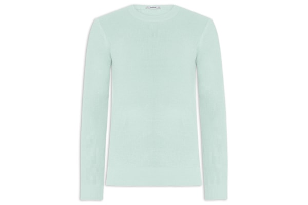 Suéter Masculino Tricot Texturizado Gola Redonda - Verde