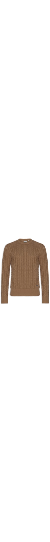 Suéter Masculino Tricot Tranca Cotton Cachemir - Marrom