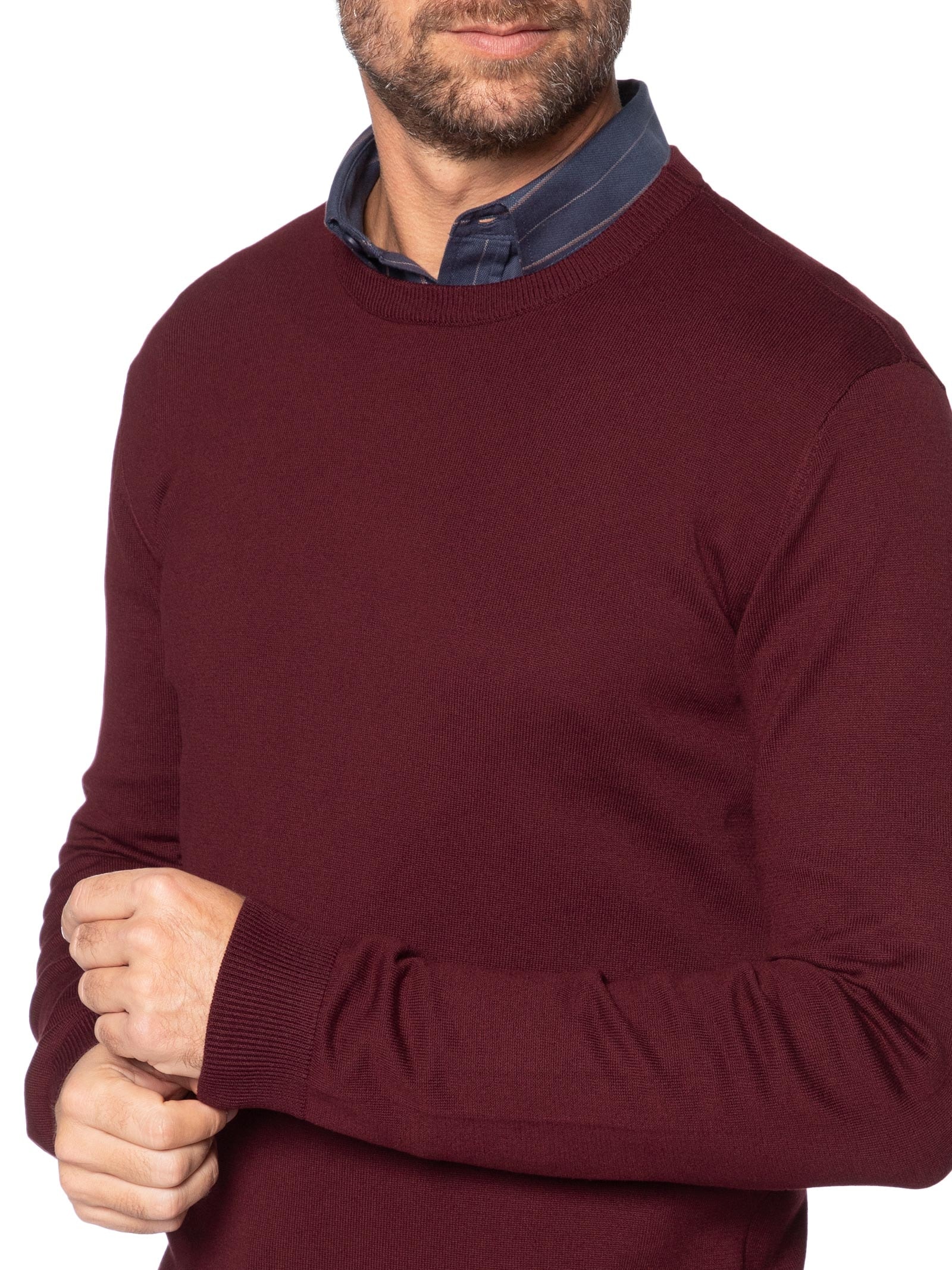 Suéter Masculino Tricot Viscose Com Logo Vermelho Calvin Klein Jeans