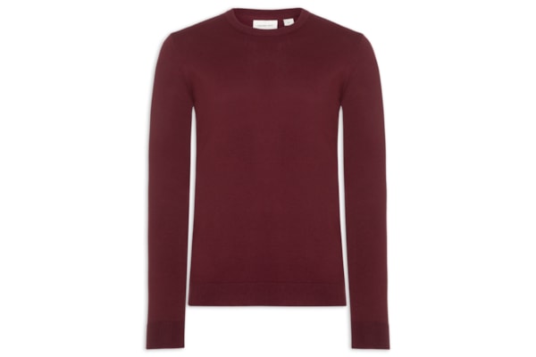 Suéter Masculino Tricot Viscose Com Logo - Vermelho