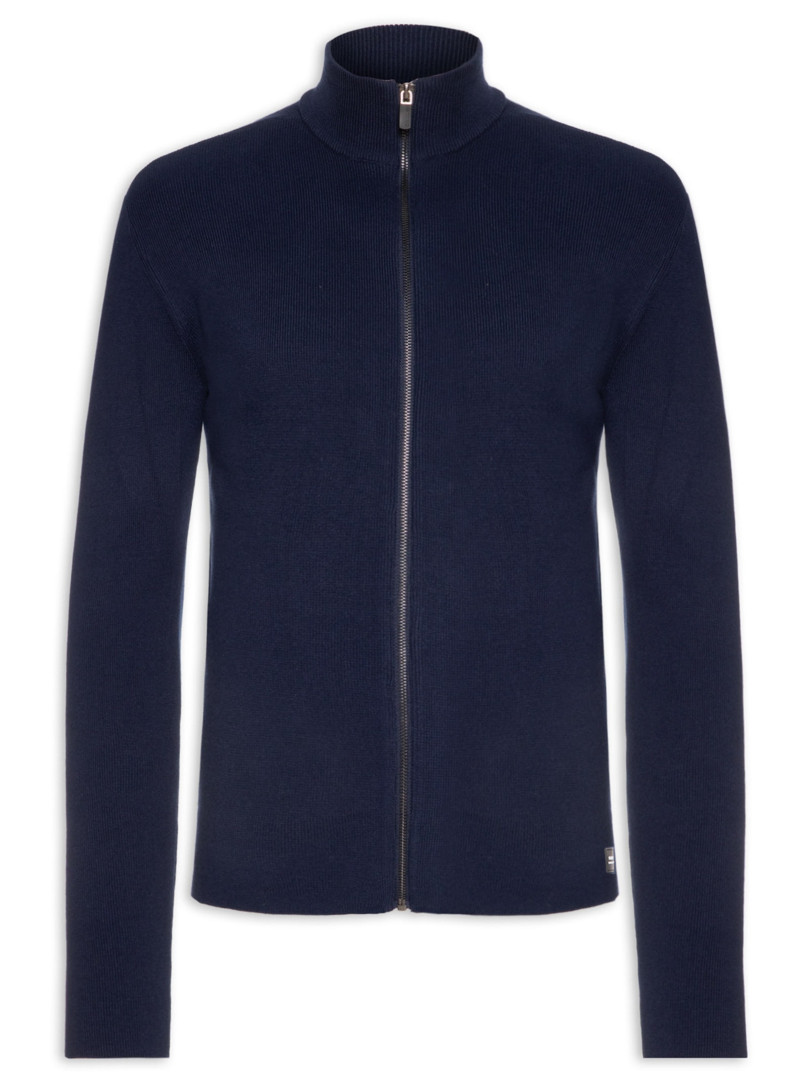 Suéter Masculino Tricot Zíper – Azul Osklen