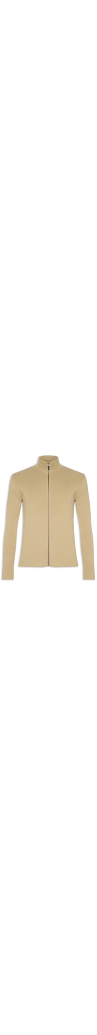 Suéter Masculino Tricot Zíper – Bege