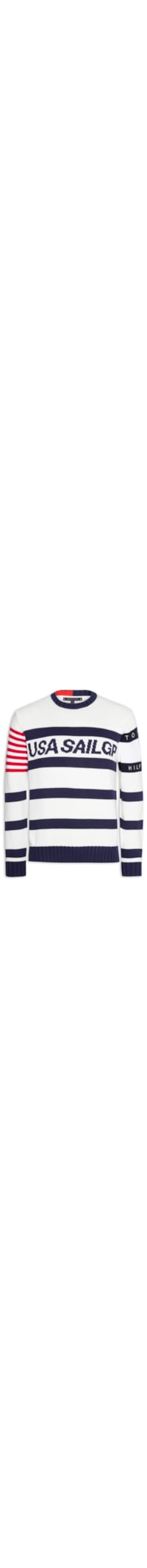 Suéter Masculino US Sailgp Marine Stripe - Branco