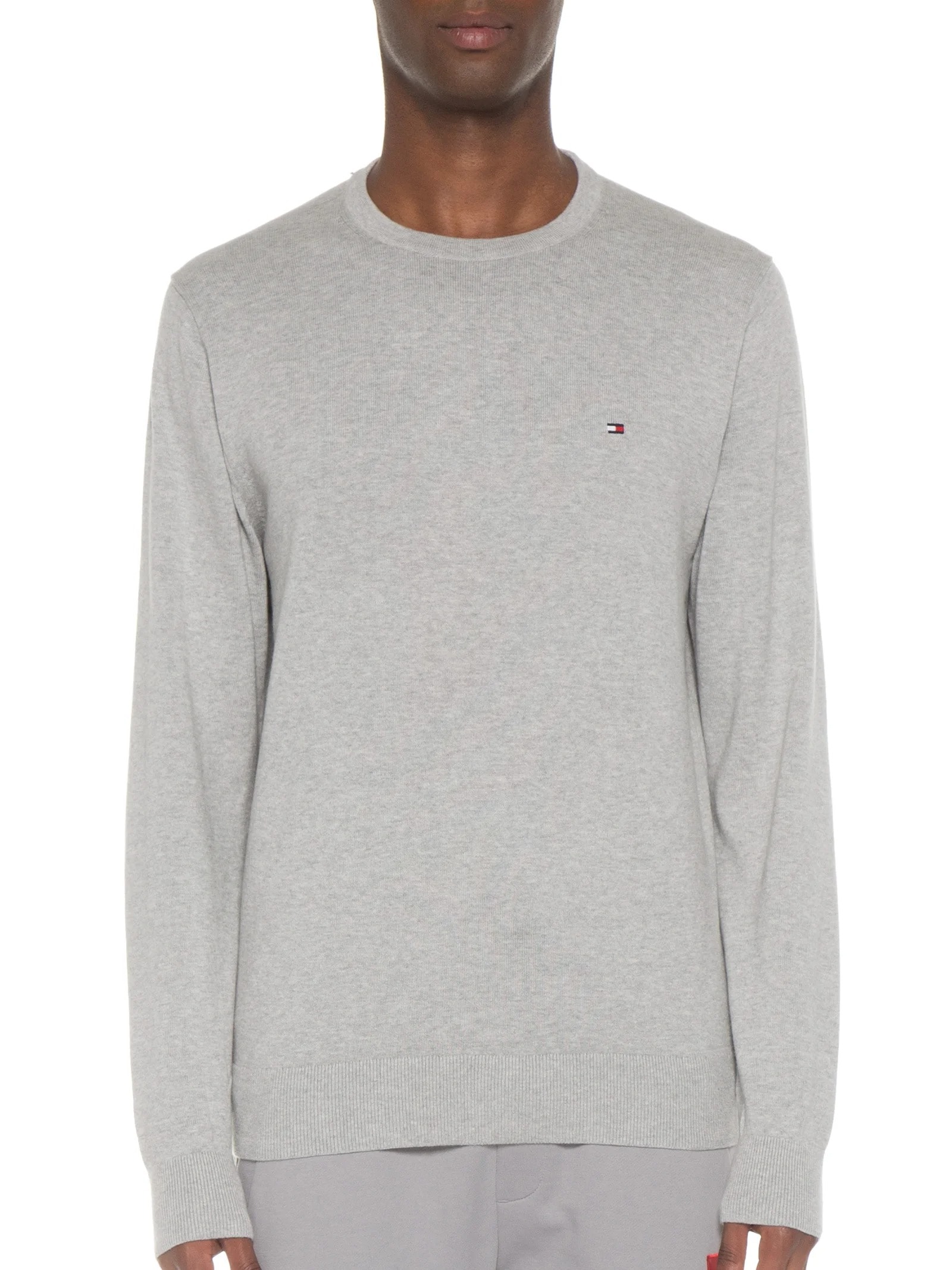 Suéter Masculino Wcc Signature Crew Neck Cinza Tommy Hilfiger