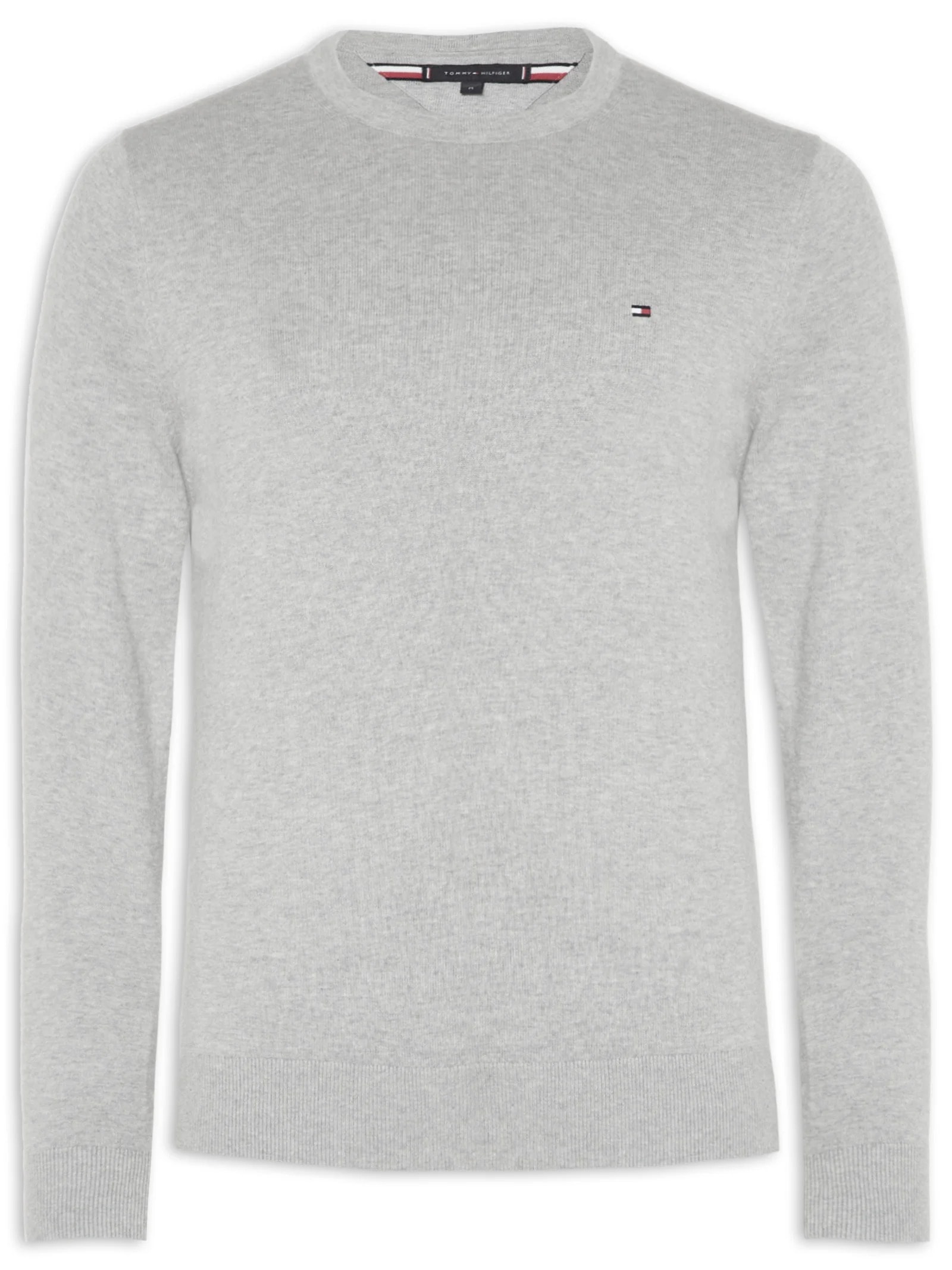 Suéter Masculino Wcc Signature Crew Neck Cinza Tommy Hilfiger