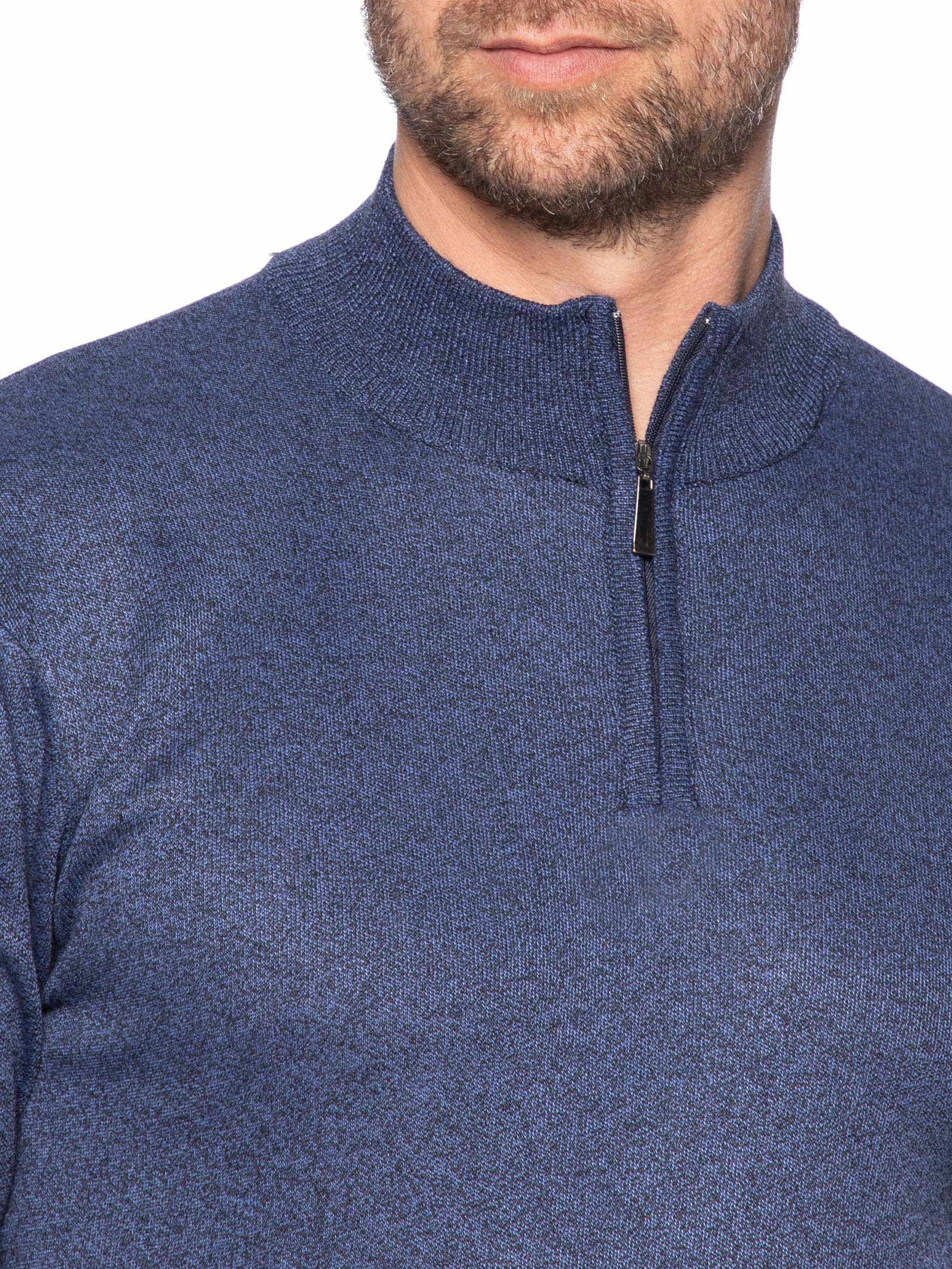 Suéter Masculino Zíper Azul '2 Essential