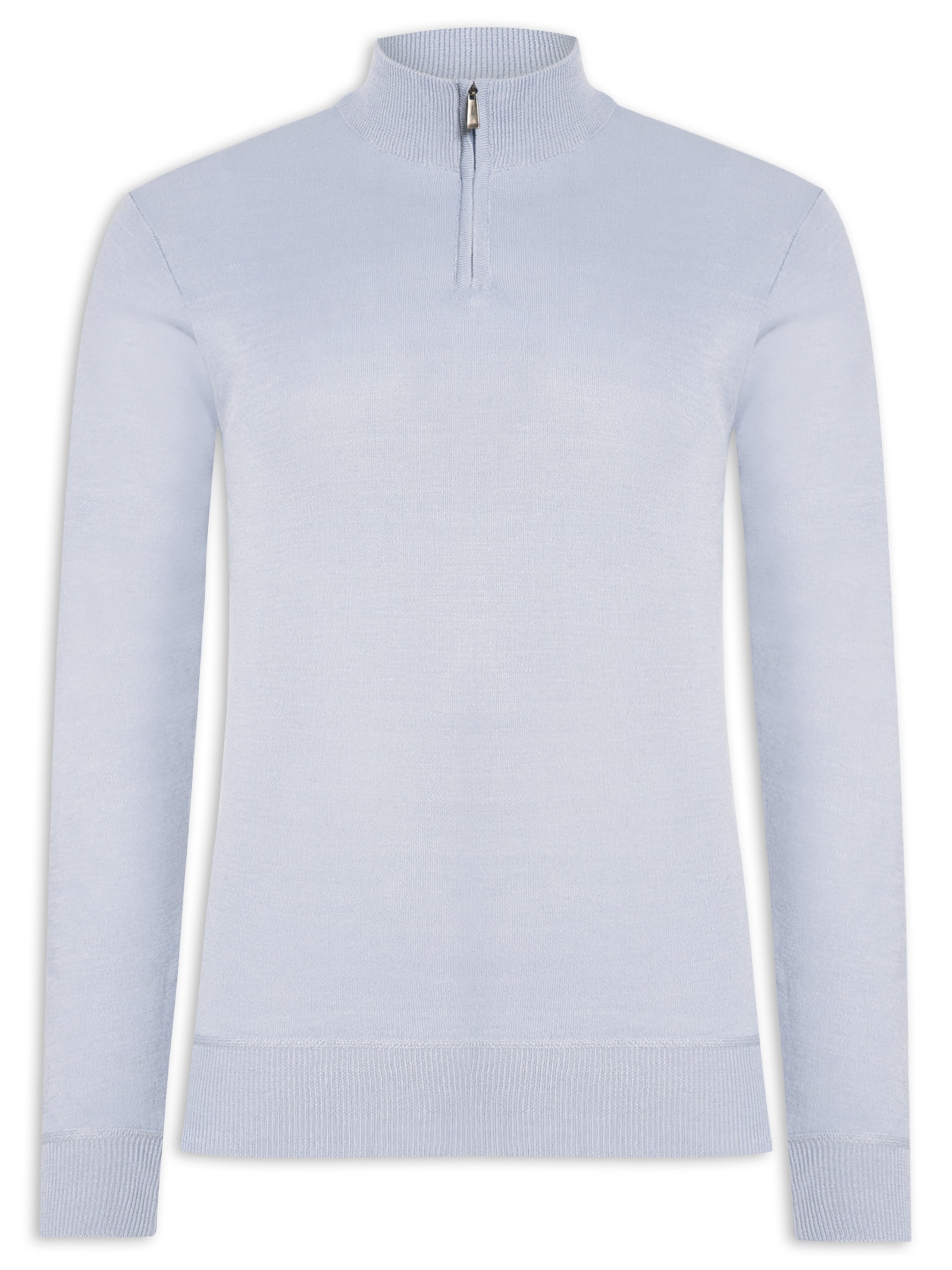 Suéter Masculino Zíper Cinza '2 Essential