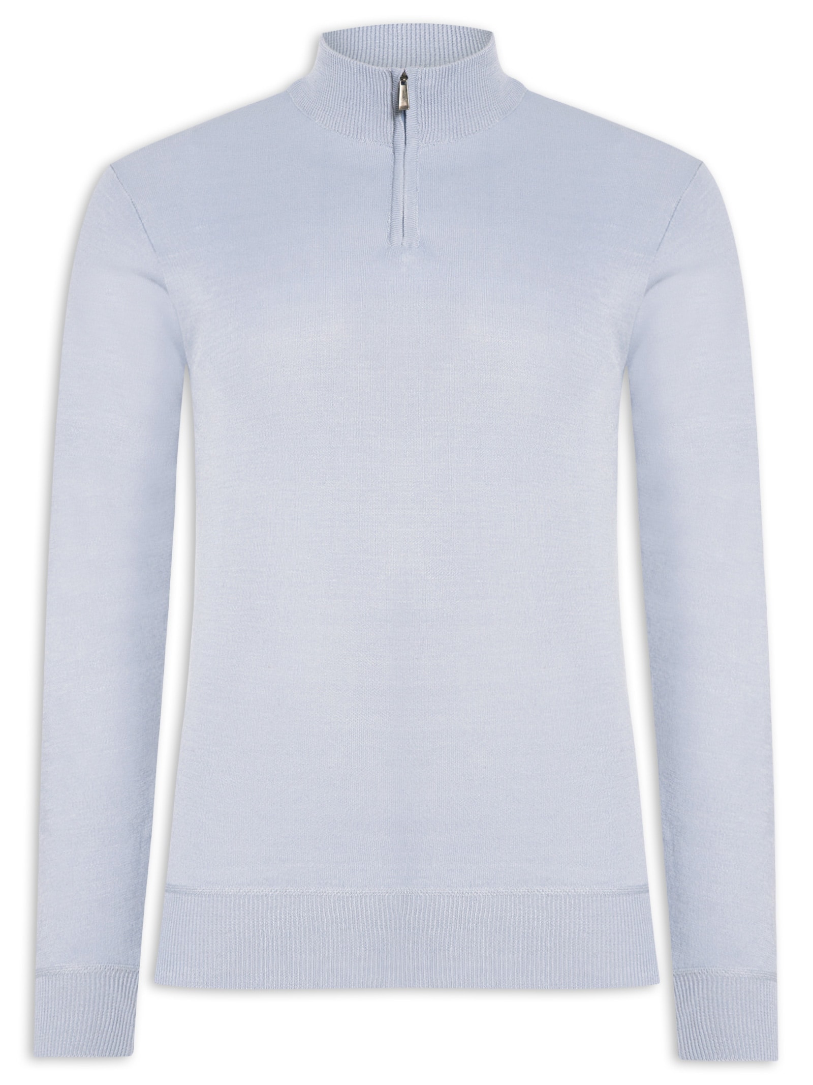 Suéter Masculino Zíper Cinza '2 Essential