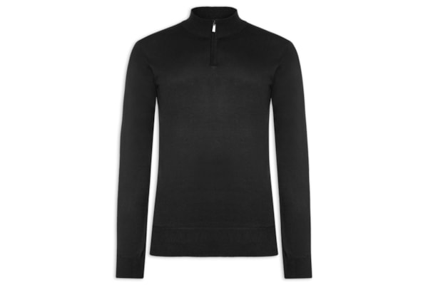 Suéter Masculino Zíper - Preto