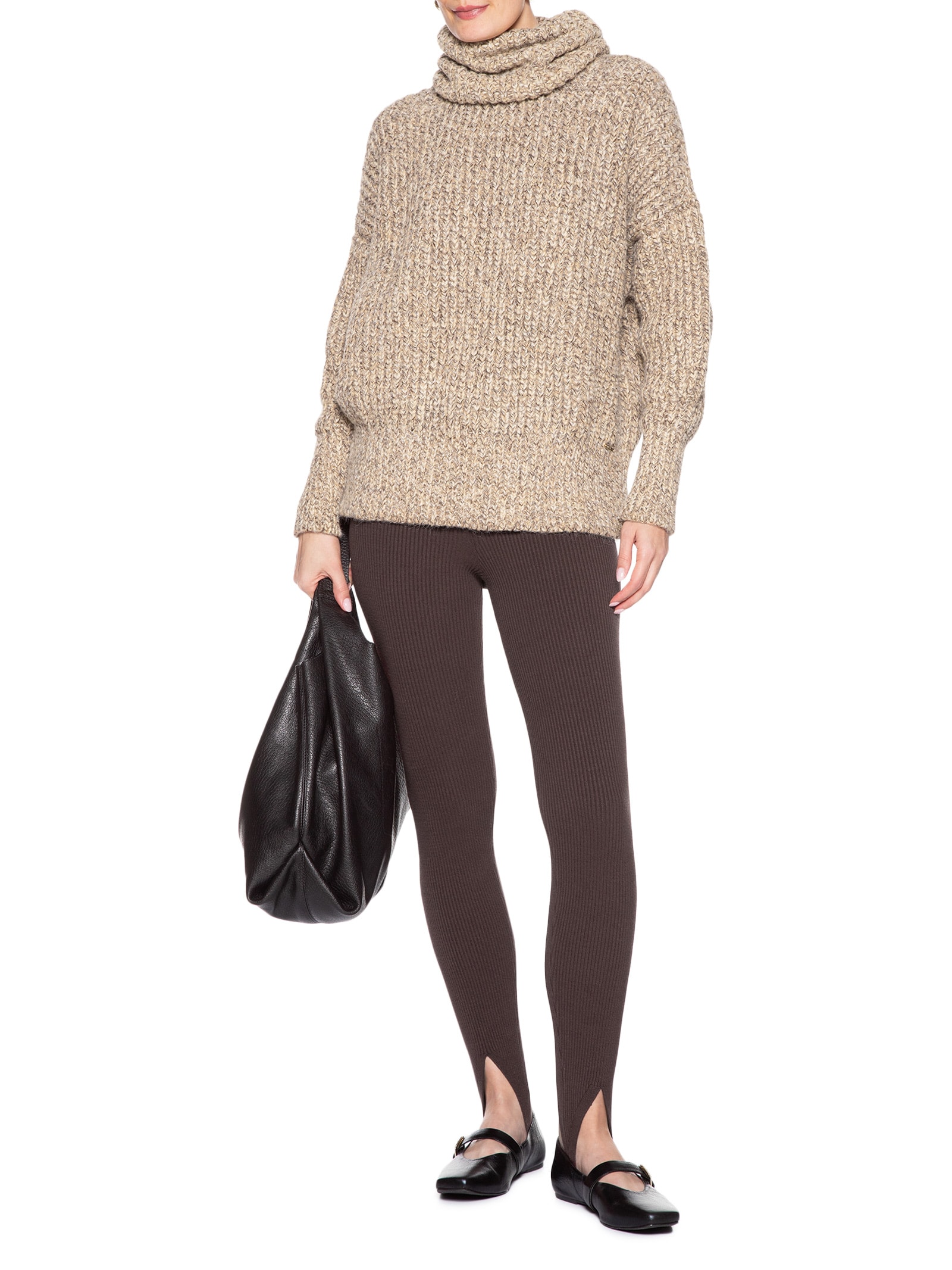 Suéter Maxipull Pérola Bege Anselmi