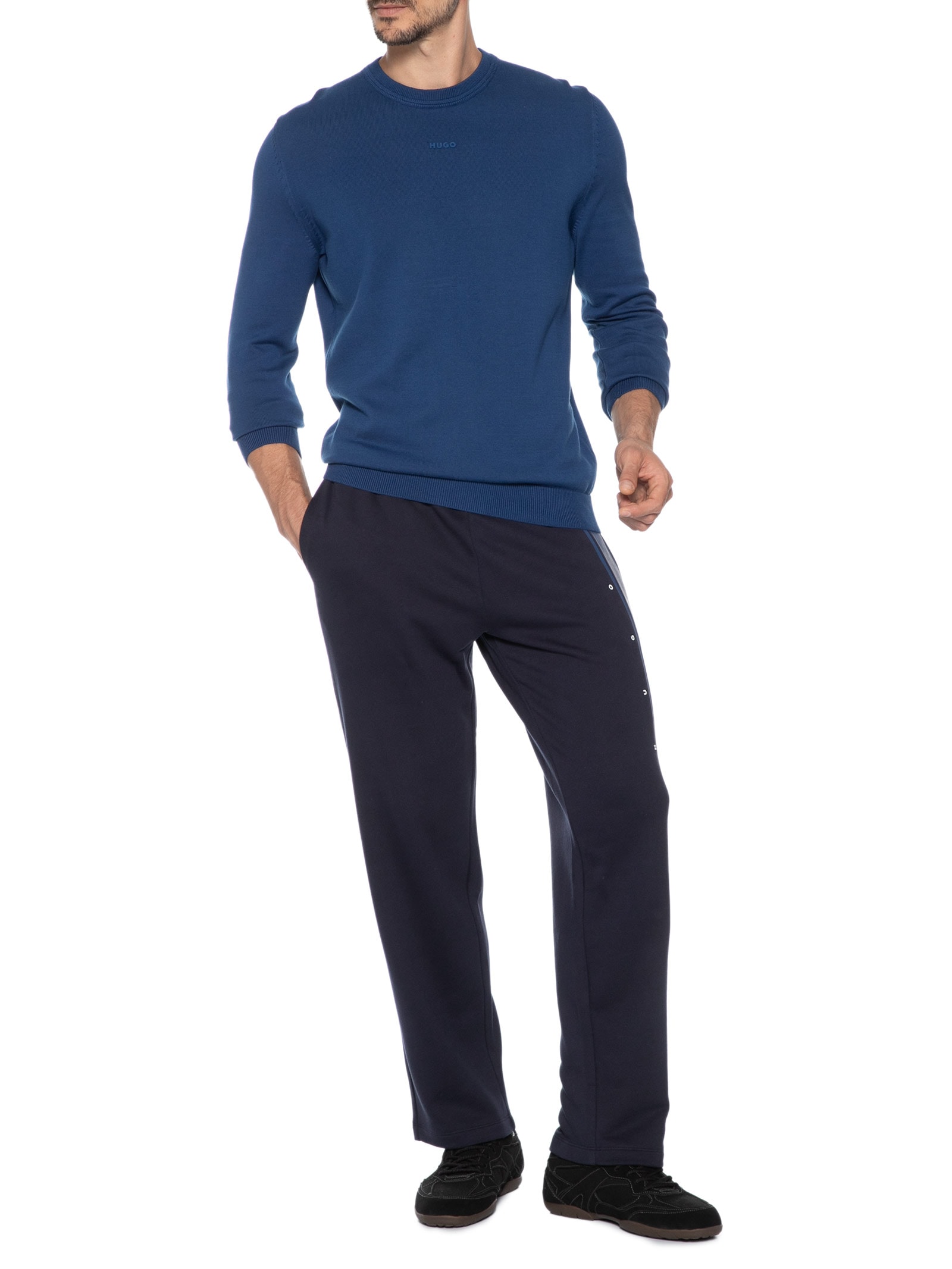 Suéter Tricô Masculino San Cassius-C2 Azul Hugo