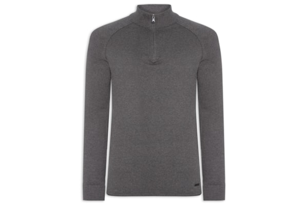 Suéter Tricot Masculino Cashmere Aspen - Cinza