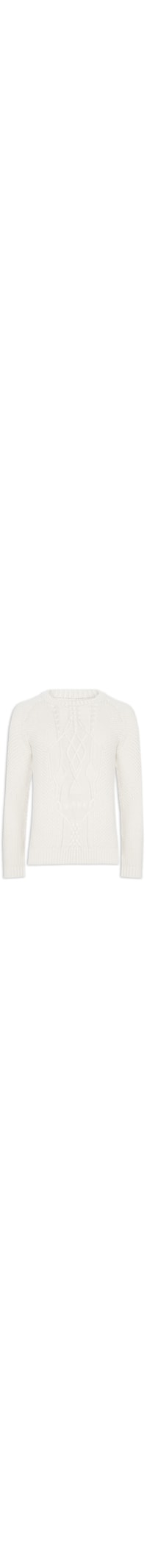 Suéter Tricot Masculino Caveira - Branco