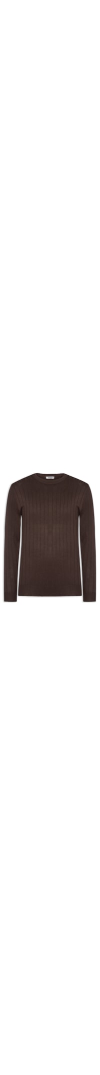 Suéter Tricot Masculino Com Textura - Marrom