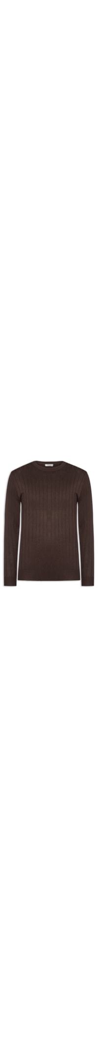 Suéter Tricot Masculino Com Textura - Marrom