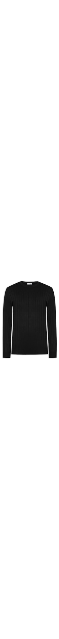 Suéter Tricot Masculino Com Textura - Preto