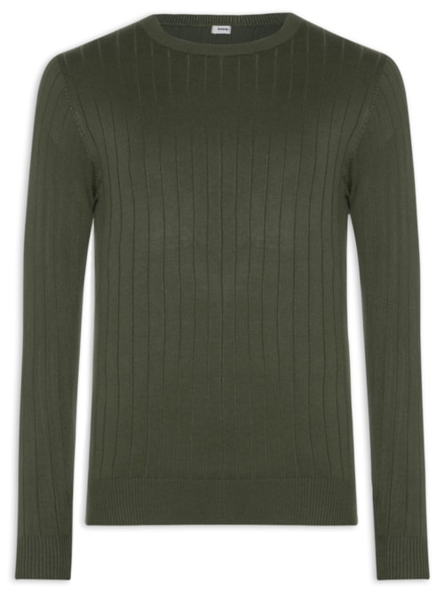 Suéter Tricot Masculino Com Textura – Verde