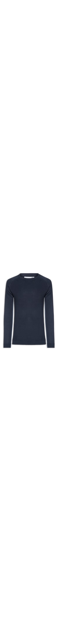 Suéter Tricot Masculino Corpo Tranças Mg Lisa - Azul