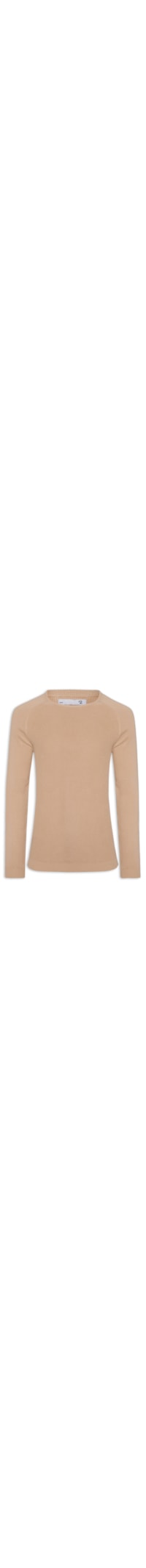 Suéter Tricot Masculino Corpo Tranças Mg Lisa - Bege