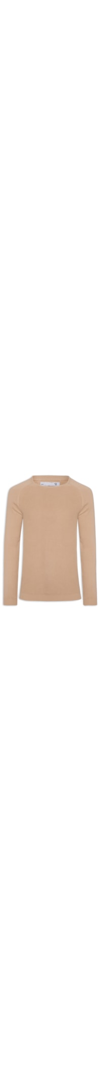 Suéter Tricot Masculino Corpo Tranças Mg Lisa - Bege