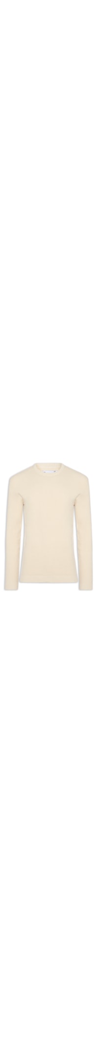 Suéter Tricot Masculino Gola Redonda Texturizada - Bege