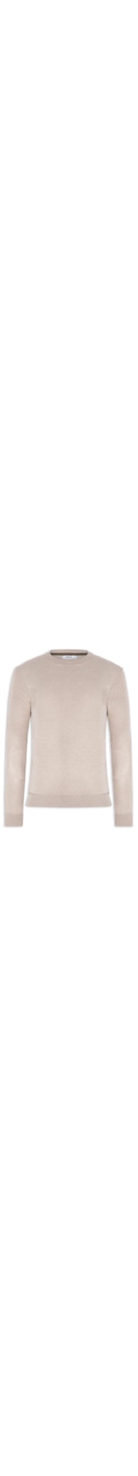 Suéter Tricot Masculino Gola Redonda – Bege